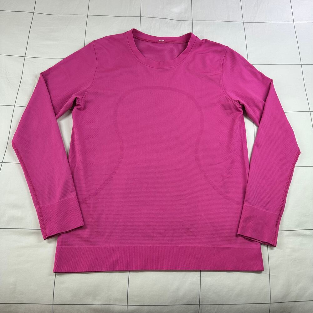 Lululemon Top Womens 8 Pink Swiftly Tech Long Sleeve Athletic Run Gym Workout